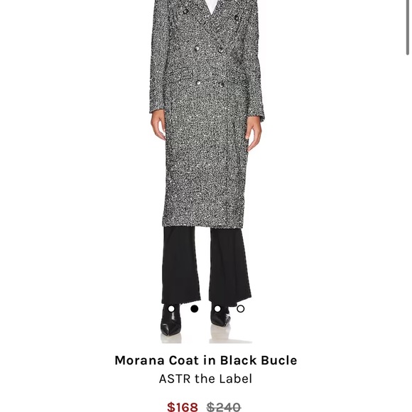 ASTR Miranda coat- B&W l, very lightly worn!!!! - Picture 2 of 3